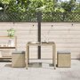 Voir la diapositive 3 : VIDAXL Tabourets de jardin avec coussins lot de 2 beige resine tressee