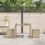 Voir la diapositive 3 : VIDAXL Tabourets de jardin avec coussins lot de 2 beige resine tressee