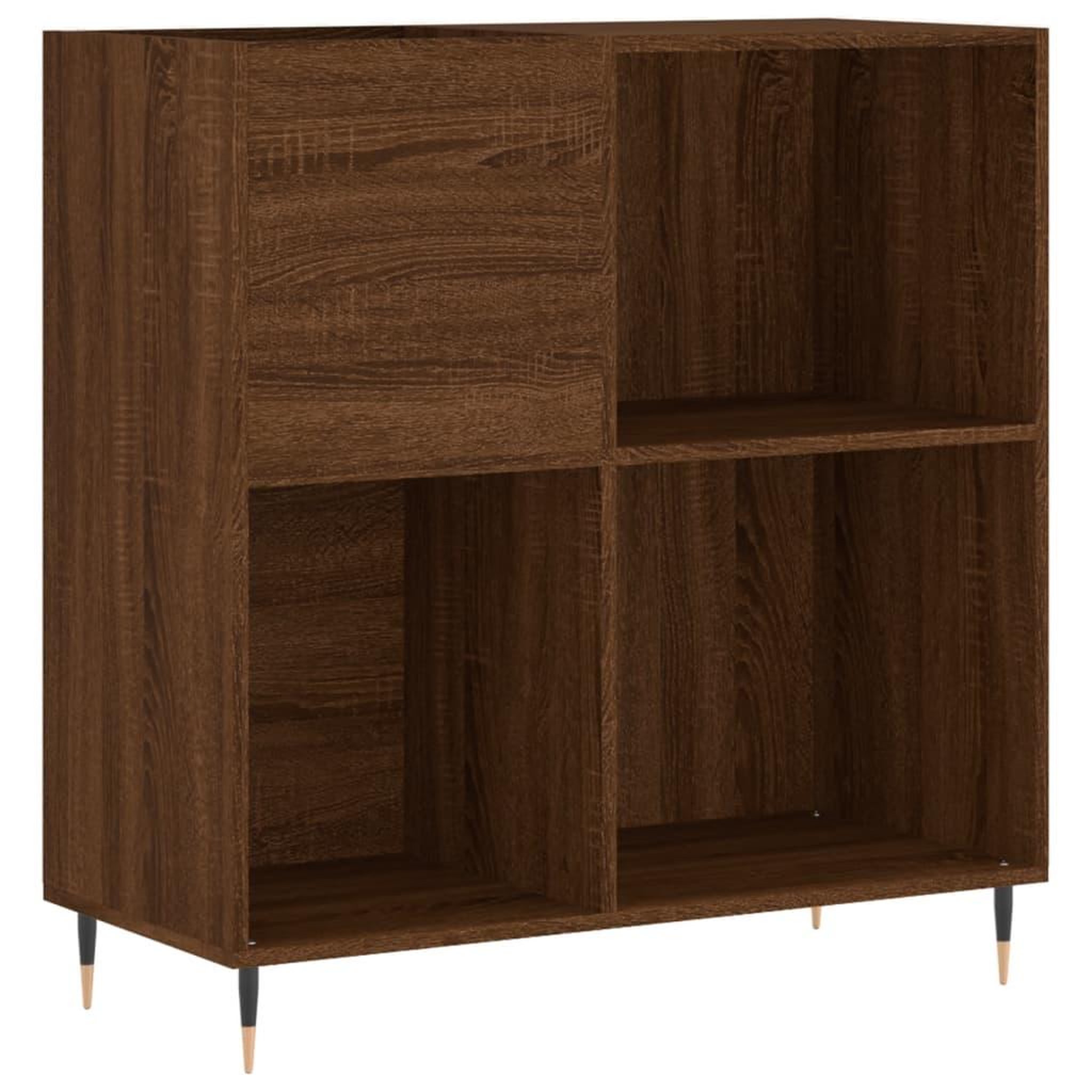 Voir la diapositive 2 : VIDAXL Armoire a disques chene marron 84,5x38x89 cm bois d'ingenierie