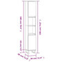 Voir la diapositive 6 : VIDAXL Armoire de bain sonoma gris 30x30x190 cm bois d'ingenierie