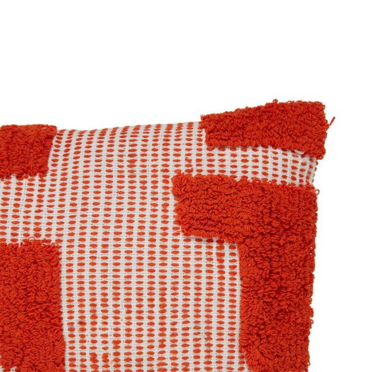 ATMOSPHERA Coussin Déco Tufté  Poppy  38x58cm Orange