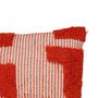 Voir la diapositive 2 : ATMOSPHERA Coussin Déco Tufté  Poppy  38x58cm Orange