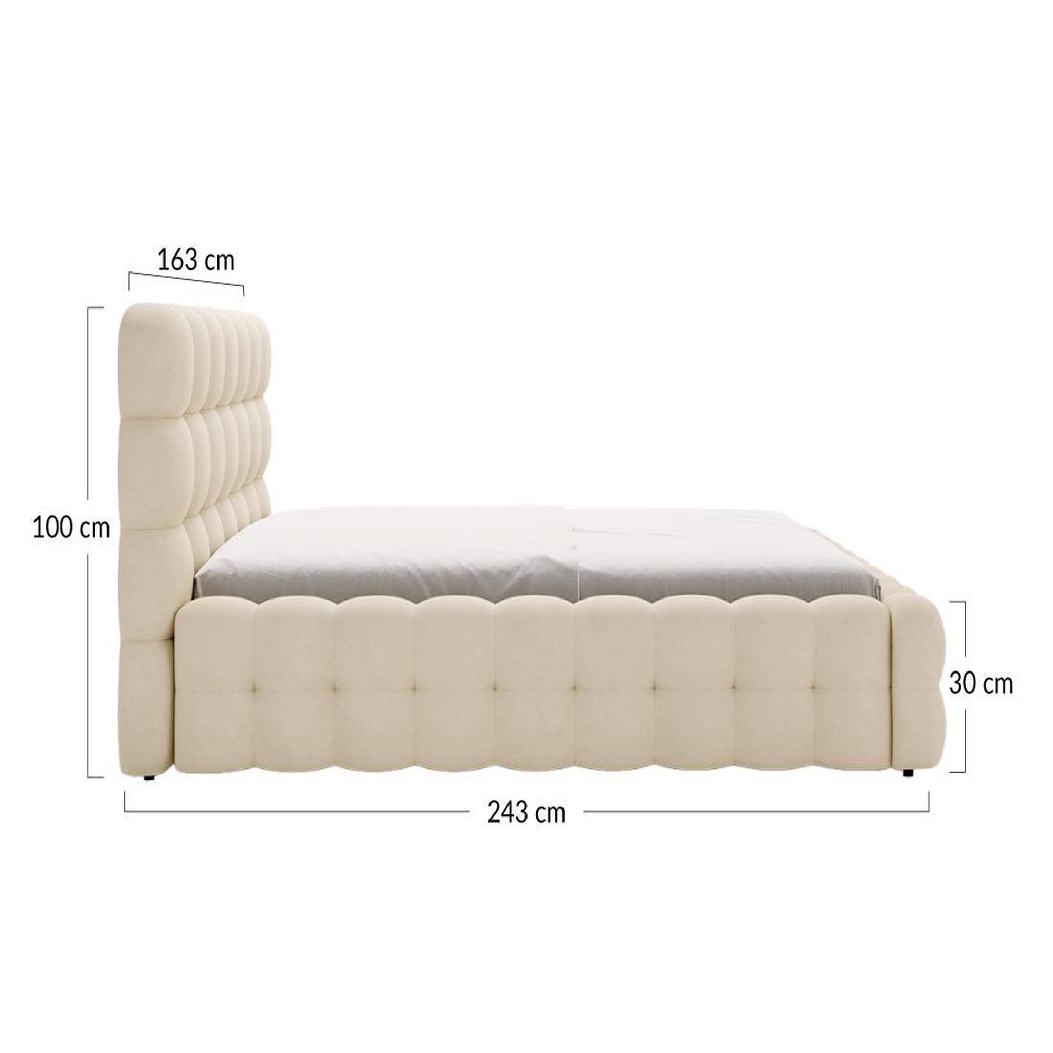 Voir la diapositive 6 : BEST MOBILIER Darling - lit coffre - 140x200 cm - sommier inclus - en velours
