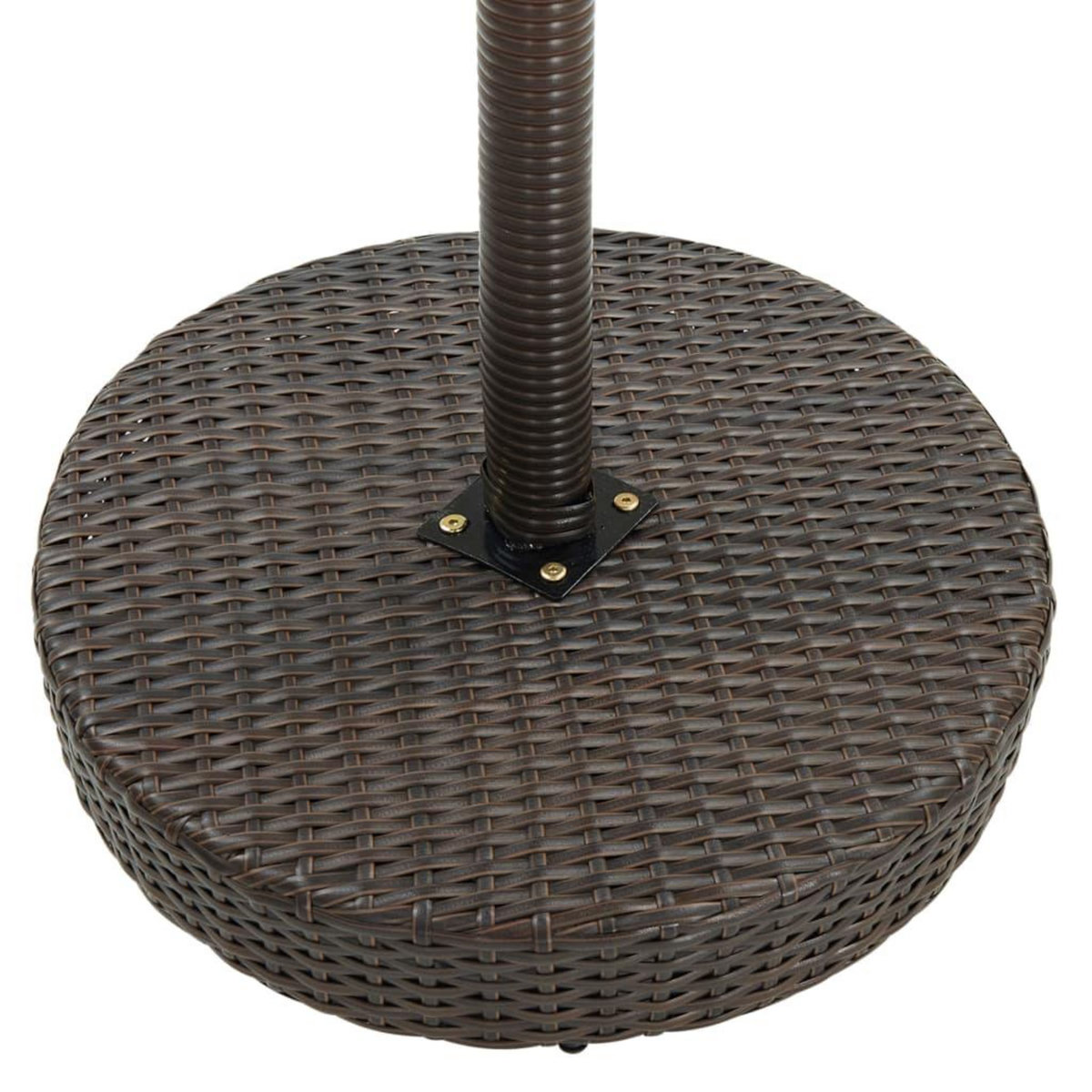 VIDAXL Ensemble bar de jardin 5 pcs et coussins Resine tressee Marron