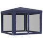 Voir la diapositive 5 : VIDAXL Tente de fete avec 4 parois laterales en maille Bleu 3x3 m PEHD