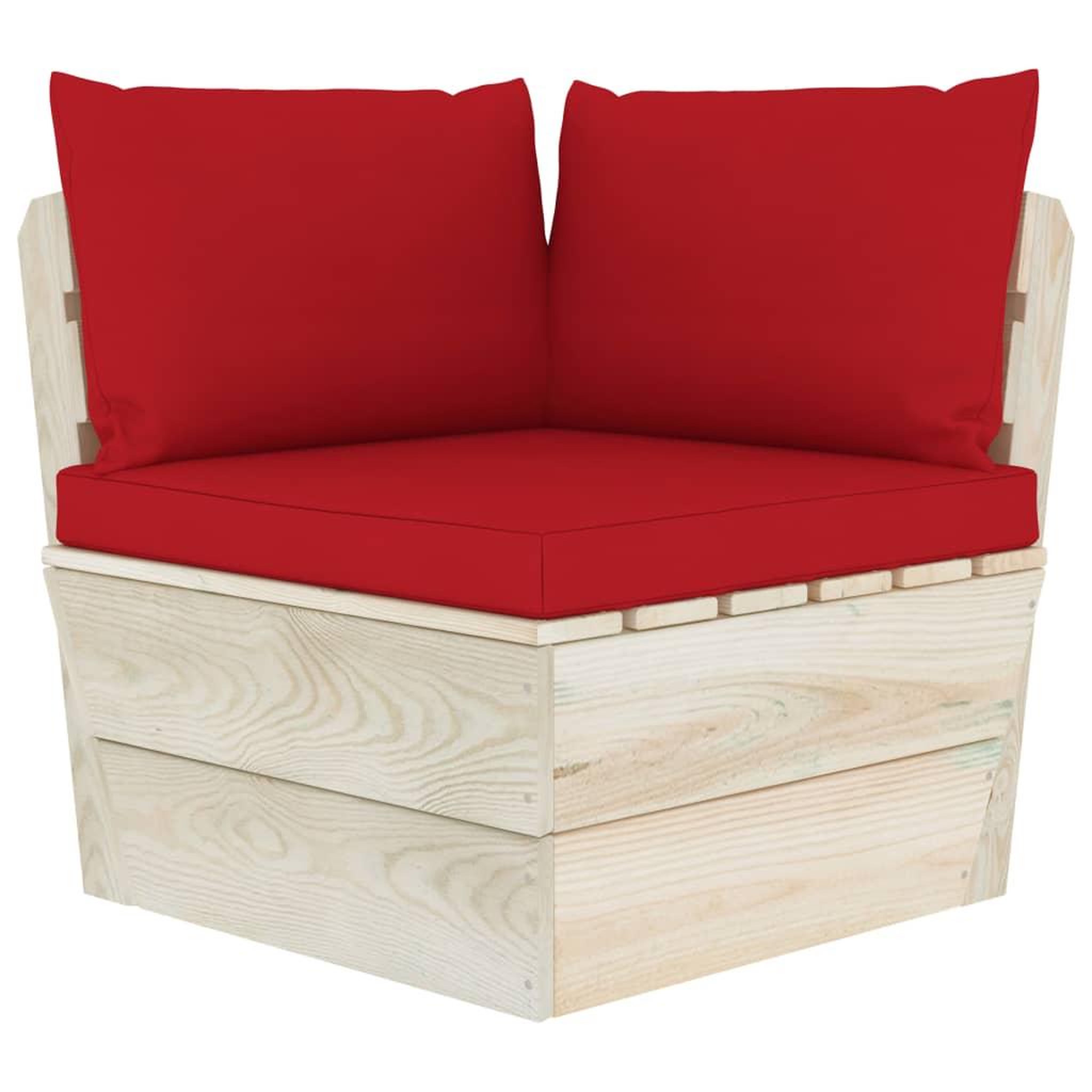 Voir la diapositive 4 : VIDAXL Salon de jardin palette 6 pcs avec coussins bois d'epicea