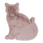 Paris Prix Tapis Déco Enfant  Lovely Cat  81x90cm Rose