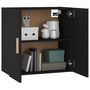 Voir la diapositive 4 : VIDAXL Armoire murale Noir 60x30x60 cm Bois d'ingenierie