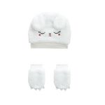 Petit Béguin Bonnet bébé en sherpa + moufles Alaska. Coloris disponibles : Beige