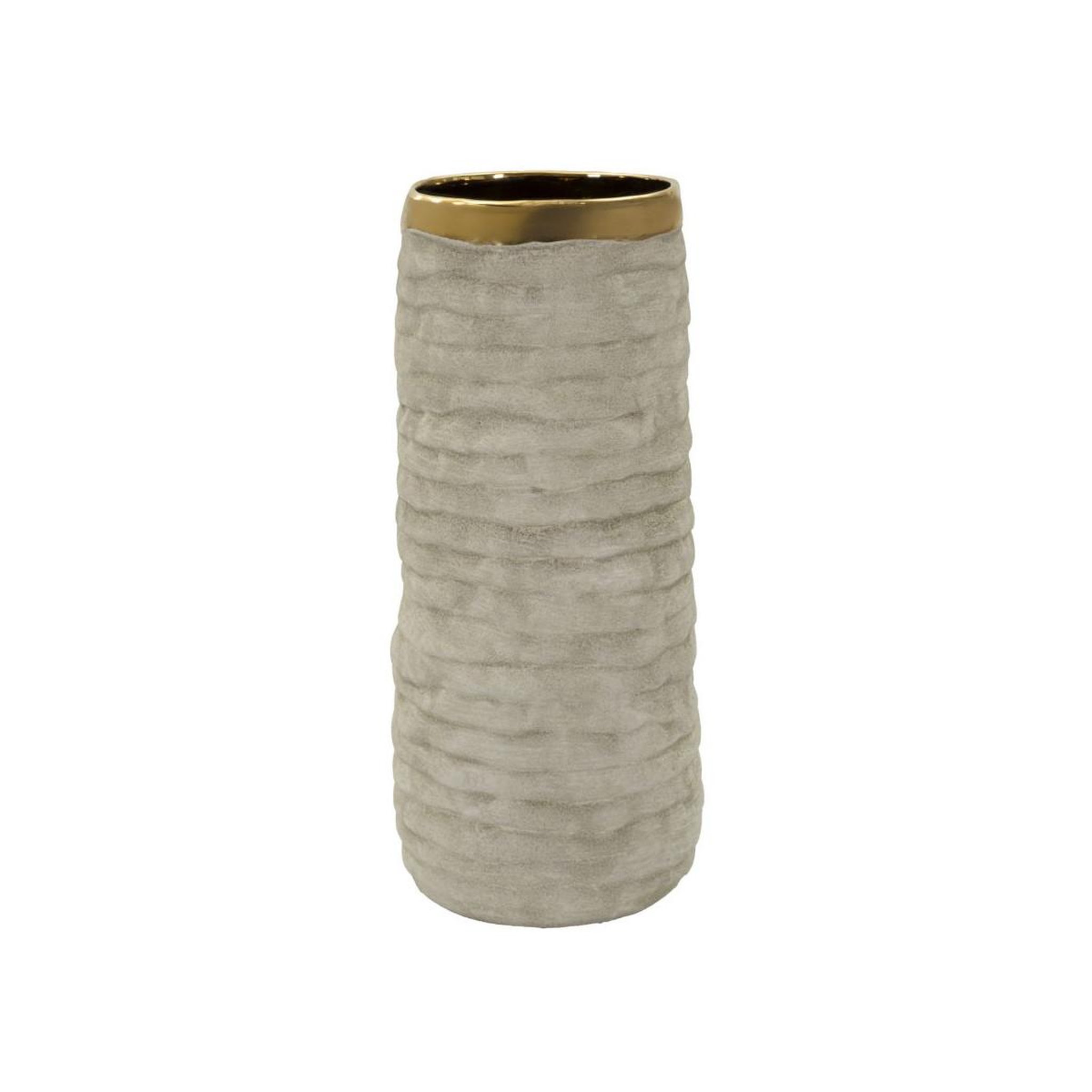 Paris Prix Vase design en céramique  lima  31cm gris