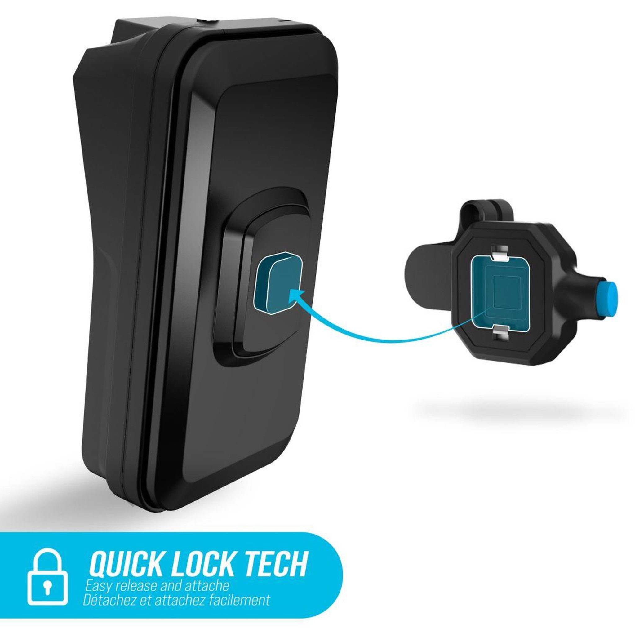 Voir la diapositive 2 : TNB Support smartphone en coque rigide avec Quick Lock