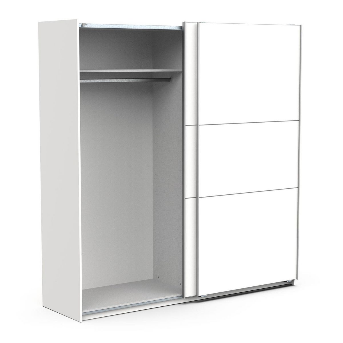 Armoire 2 portes coulissantes L200 cm THIBAULT