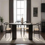 Voir la diapositive 3 : Habitat et Jardin Table à manger en bois  Sabella  200 x 90 x 75 cm - Bois Noir