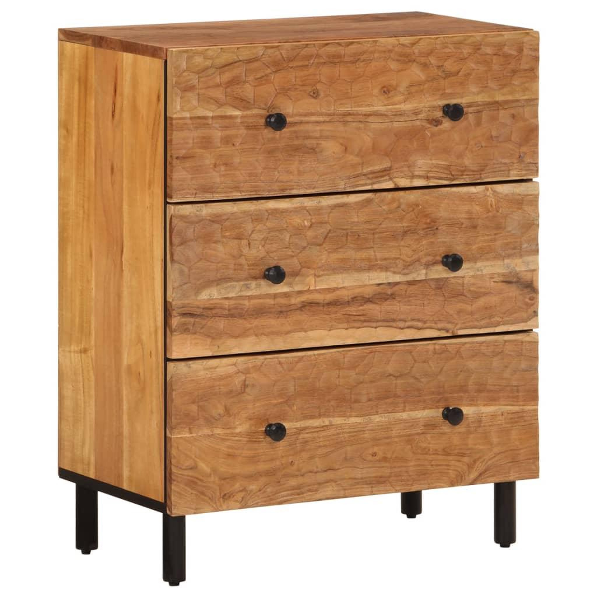 Voir la diapositive 5 : VIDAXL Armoires laterales 2 pcs 60x33x75 cm bois massif d'acacia