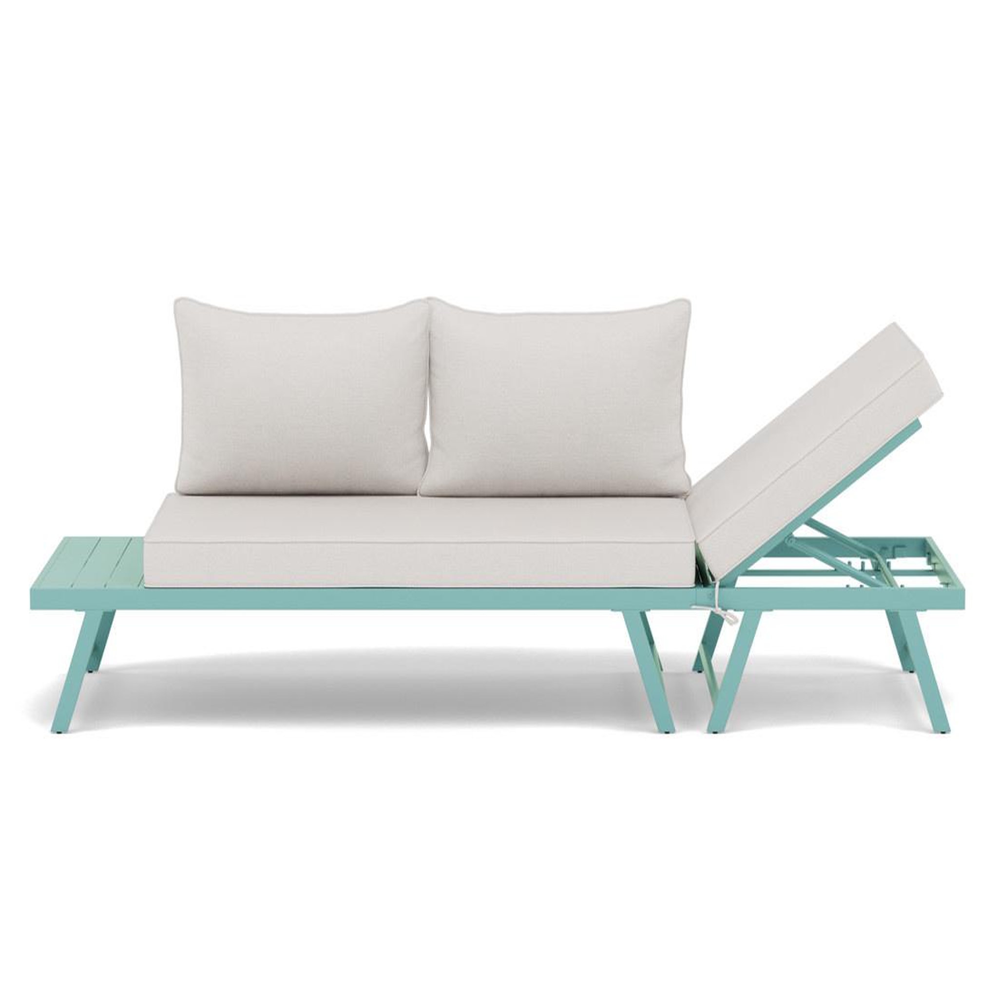 BEST MOBILIER Isadora - salon de jardin 3 places - modulable - vert avec coussins beiges. Coloris disponibles : Vert