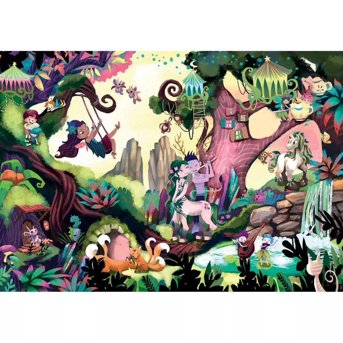EDUCA Puzzle 200 pièces : Mysterious Puzzle Junior : Forêt Enchantée