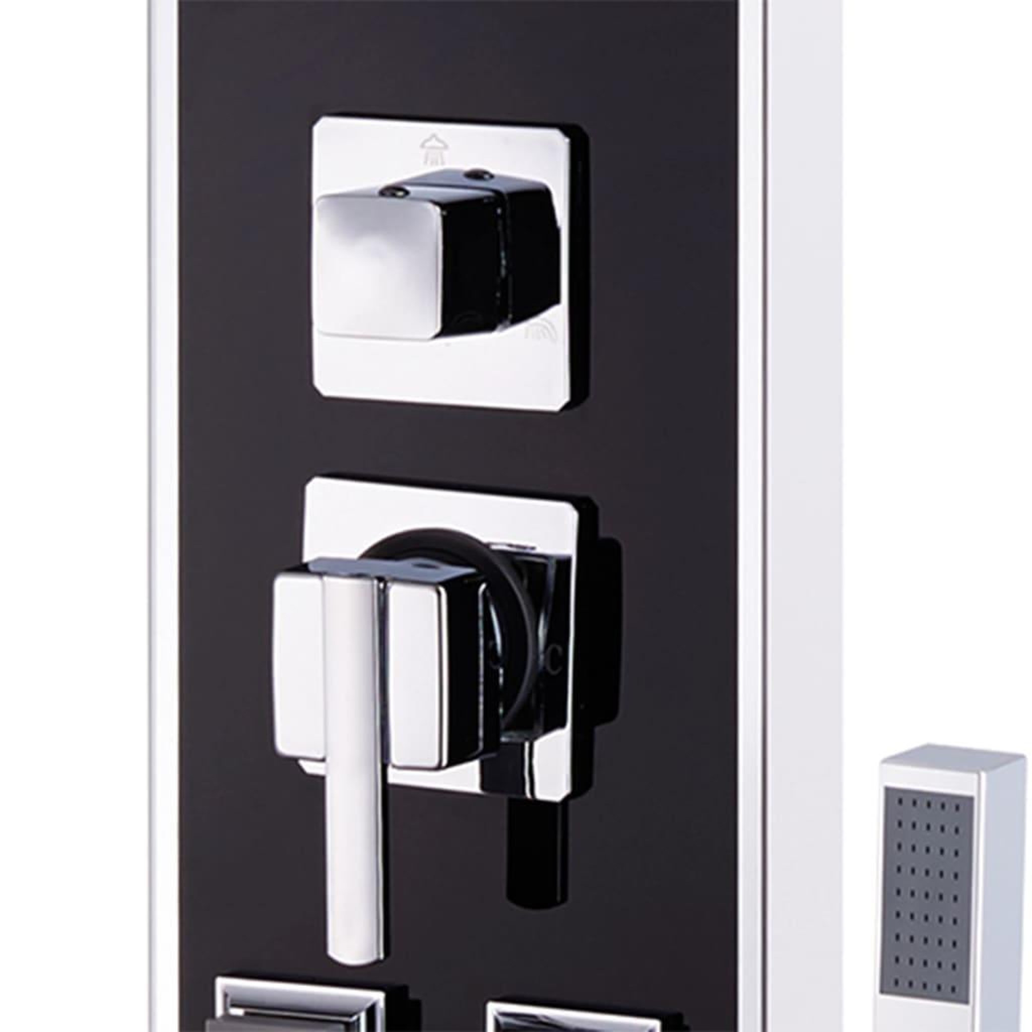 Voir la diapositive 5 : VIDAXL Panneau de douche Verre 18 x 42,1 x 120 cm Noir