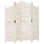 Voir la diapositive 1 : VIDAXL Cloison de separation 4 panneaux Blanc 160x165 cm Bois manguier