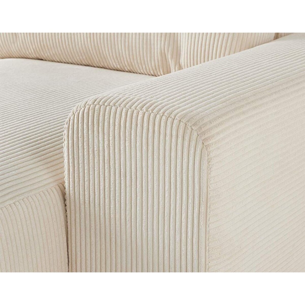 LISA DESIGN Garance - canapé modulable d'angle gauche - 6 places - en velours côtelé