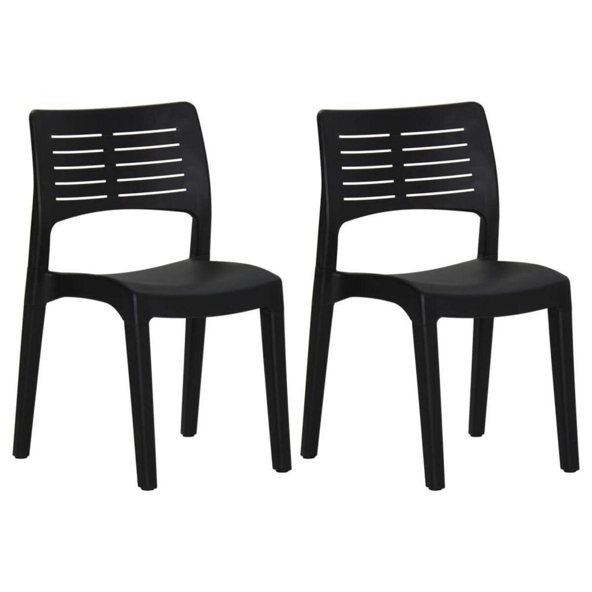 VIDAXL Chaises de jardin lot de 2 Anthracite Polypropylene