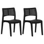 Voir la diapositive 2 : VIDAXL Chaises de jardin lot de 2 Anthracite Polypropylene