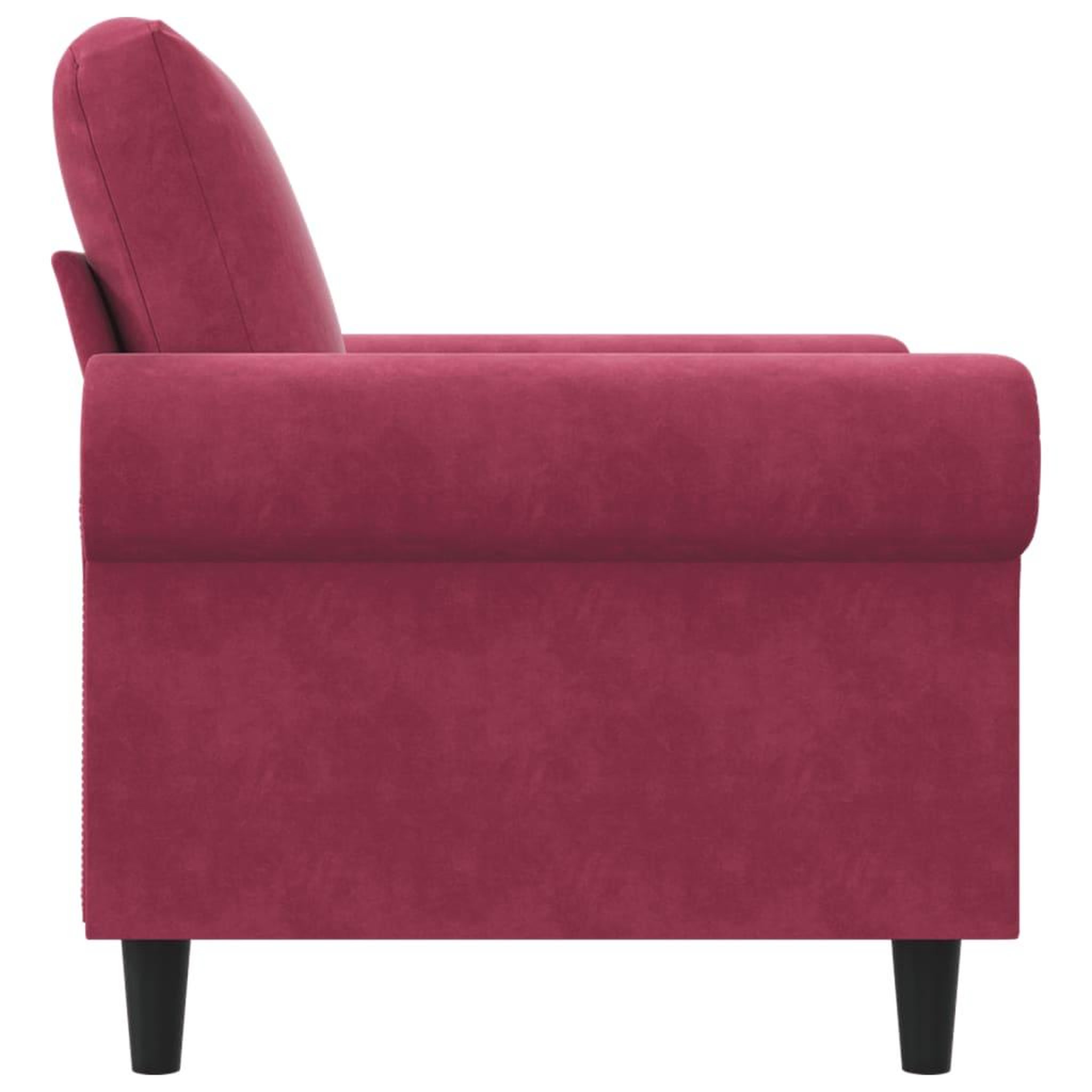 Voir la diapositive 5 : VIDAXL Fauteuil Rouge bordeaux 60 cm Velours