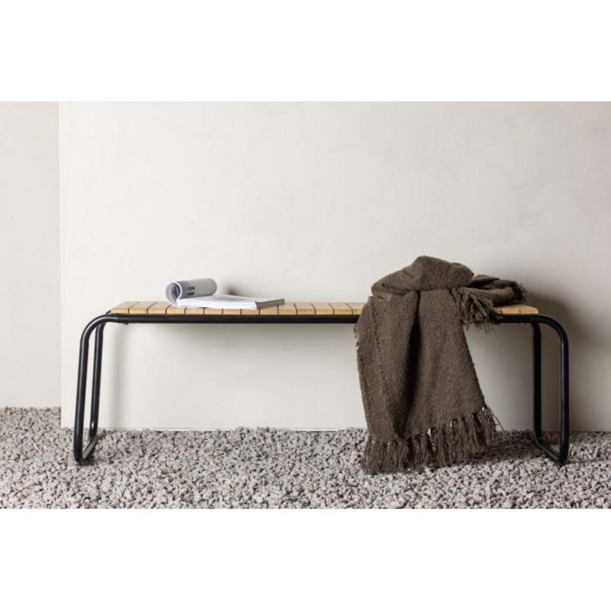 Paris Prix Banc de Jardin en Bois  Holmbeck  136cm Naturel