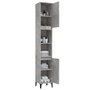 Voir la diapositive 4 : VIDAXL Armoire de salle de bain gris beton 30x30x190 cm