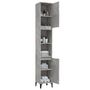Voir la diapositive 4 : VIDAXL Armoire de salle de bain gris beton 30x30x190 cm