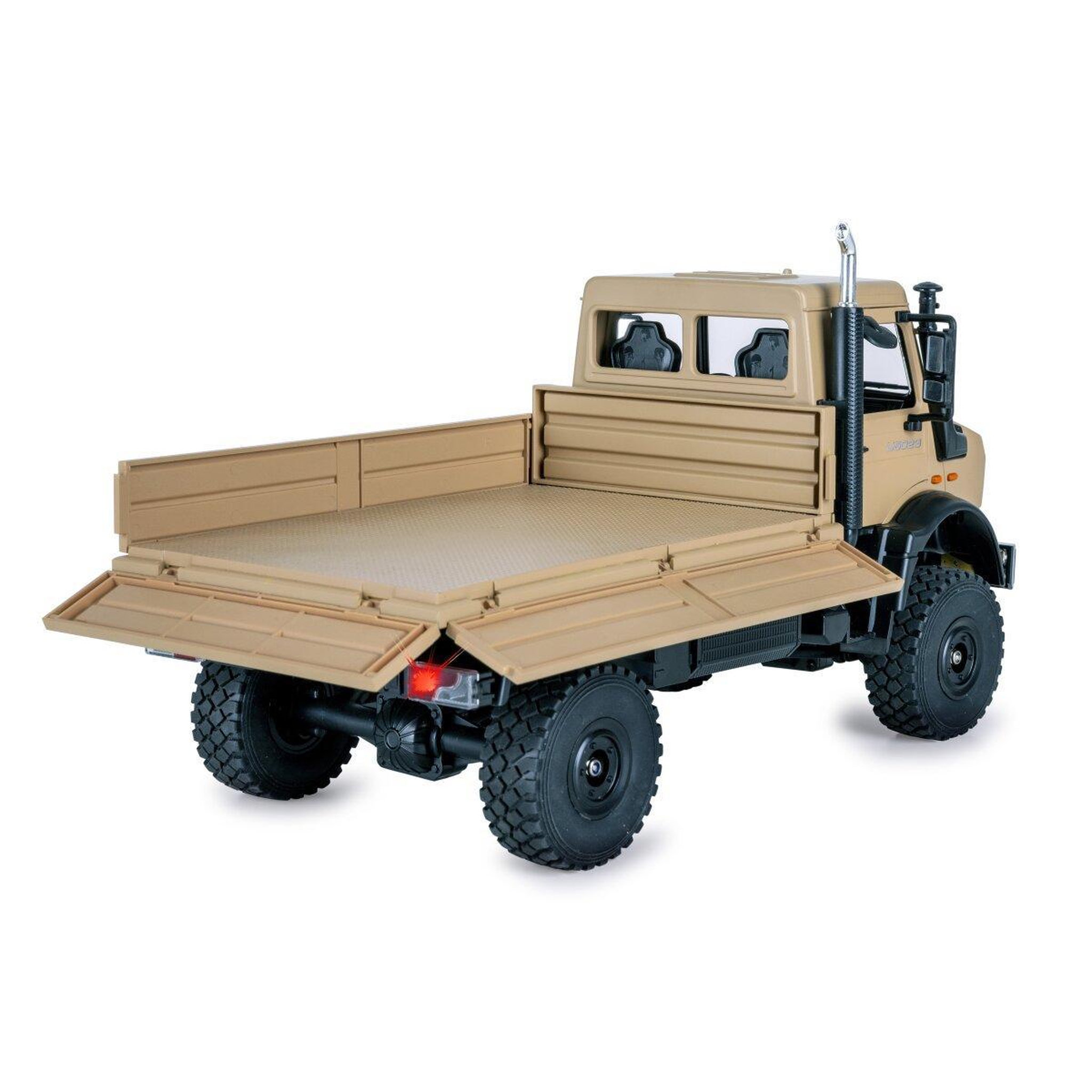 Voir la diapositive 3 : Jamara Mercedes Unimog U5023 1:14 beige télécommandé