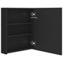Voir la diapositive 5 : VIDAXL Armoire de salle de bain a miroir LED noir brillant 50x14x60 cm