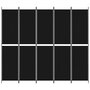 VIDAXL Cloison de separation 5 panneaux Noir 250x220 cm Tissu
