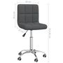 Voir la diapositive 6 : VIDAXL Chaise pivotante de bureau Gris fonce Tissu