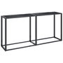 Voir la diapositive 2 : VIDAXL Table console Marbre noir 160x35x75,5 cm Verre trempe