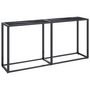 Voir la diapositive 2 : VIDAXL Table console Marbre noir 160x35x75,5 cm Verre trempe