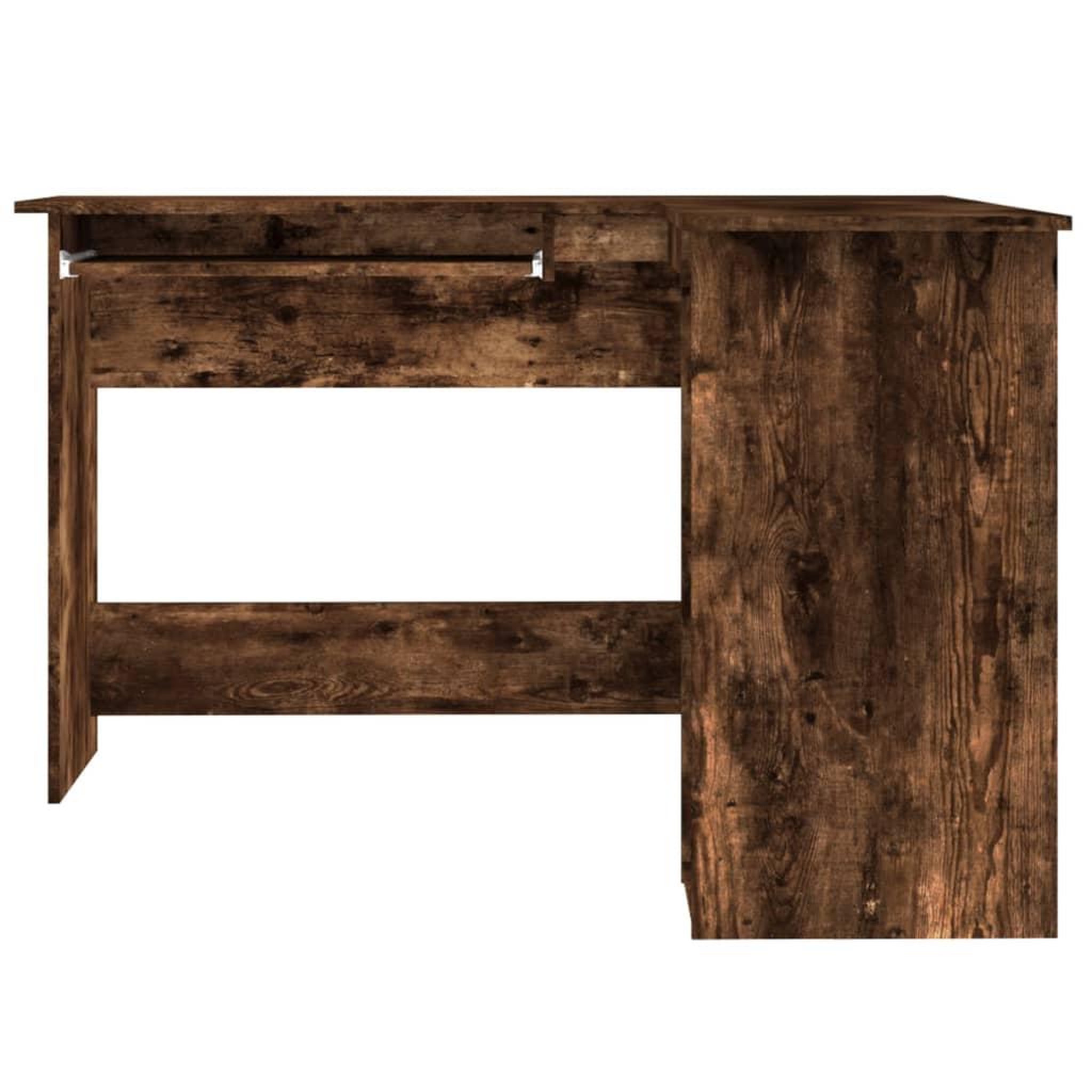 Voir la diapositive 4 : VIDAXL Bureau d'angle chene fume 120x140x75 cm bois d'ingenierie