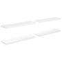 Voir la diapositive 2 : VIDAXL Etagere murale flottante 4 pcs Blanc brillant 90x23,5x3,8cm MDF