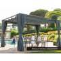 HESPERIDE Tonnelle de jardin en aluminium ardoise Palmeira 4 x 3 m - Hespéride