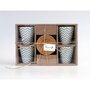 Coffret 4 tasses 10 cl + supports bambou