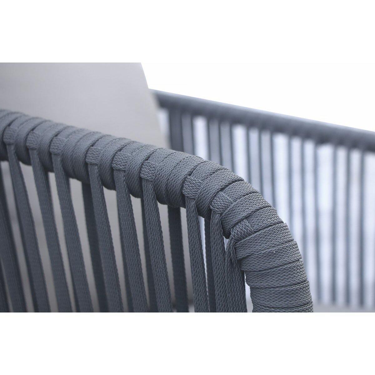 Habitat et Jardin Salon de jardin repas  Léna  - 194 x 70 x 73 cm - Grise