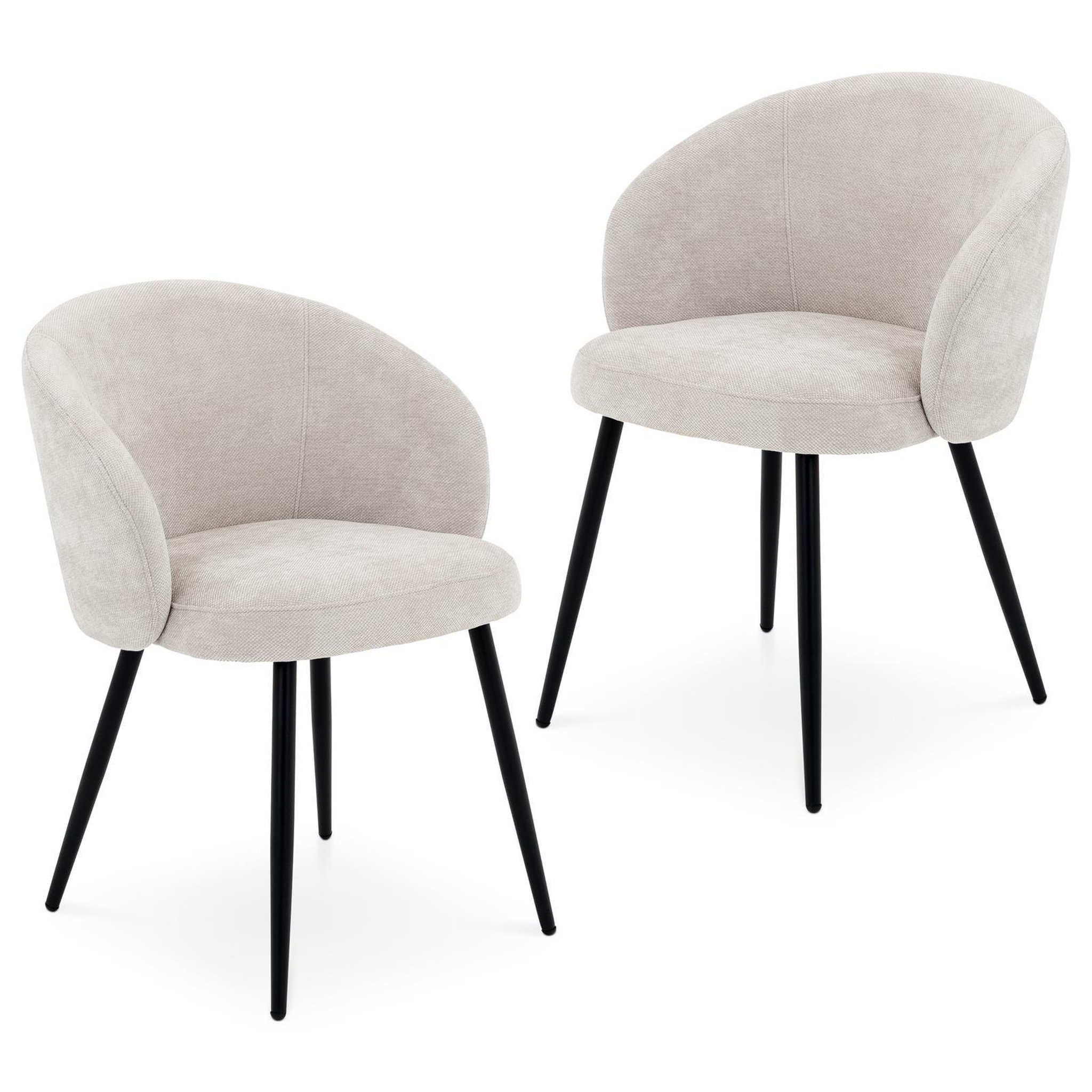 Voir la diapositive 1 : IDIMEX Lot de 2 chaises kursi de salle à manger en tissu