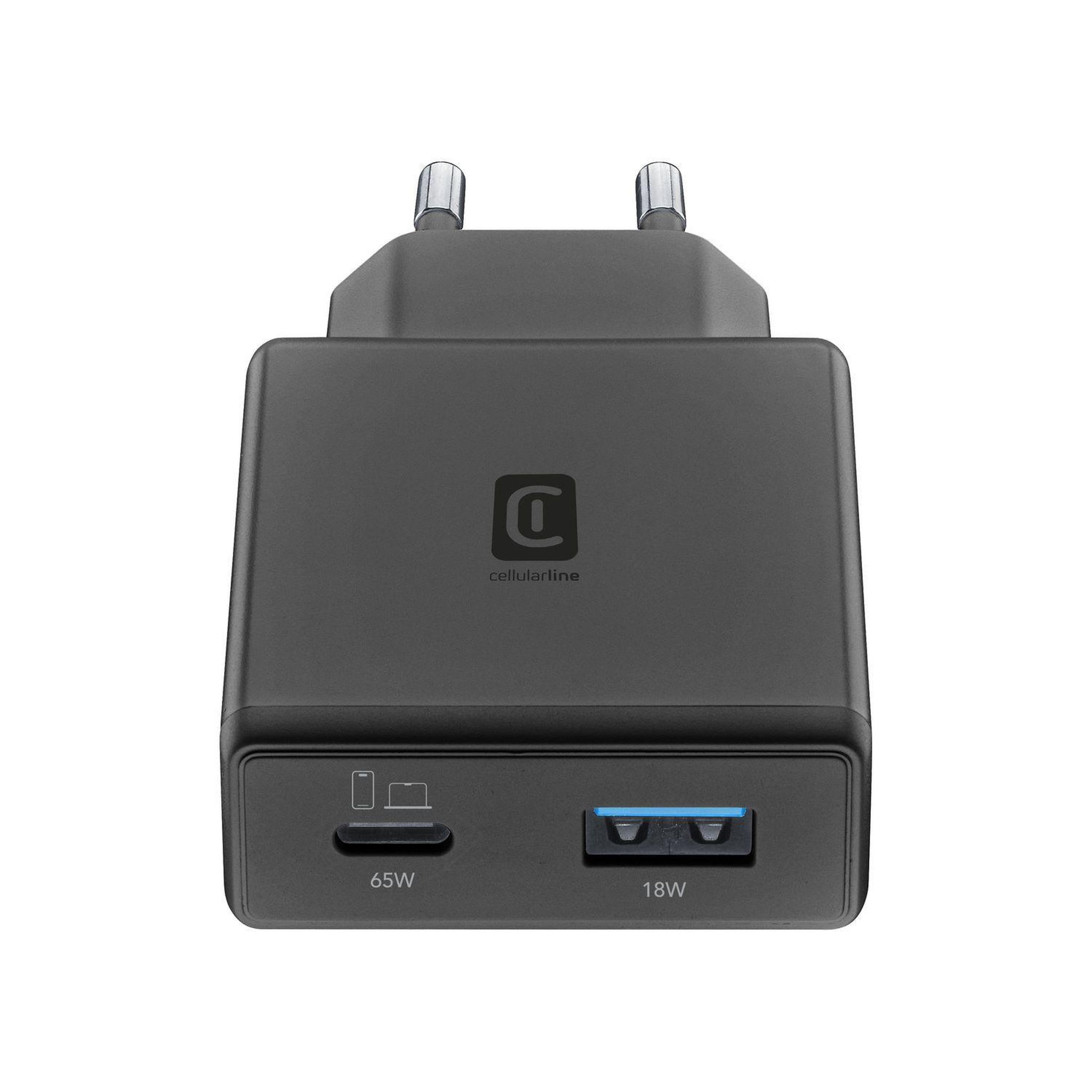 Voir la diapositive 3 : CELLULAR LINE Cellularline charger power lite 65w slim dual a+c