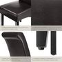 Voir la diapositive 5 : tectake Chaise de salle à manger avec revêtement en cuir synthétique marron Lot de 4