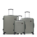 BLUESTAR BLUESTAR - LOT DE 3 - Valises grand format, weekend et cabine LONDON. Coloris disponibles : Gris, Bleu, Beige, Rose