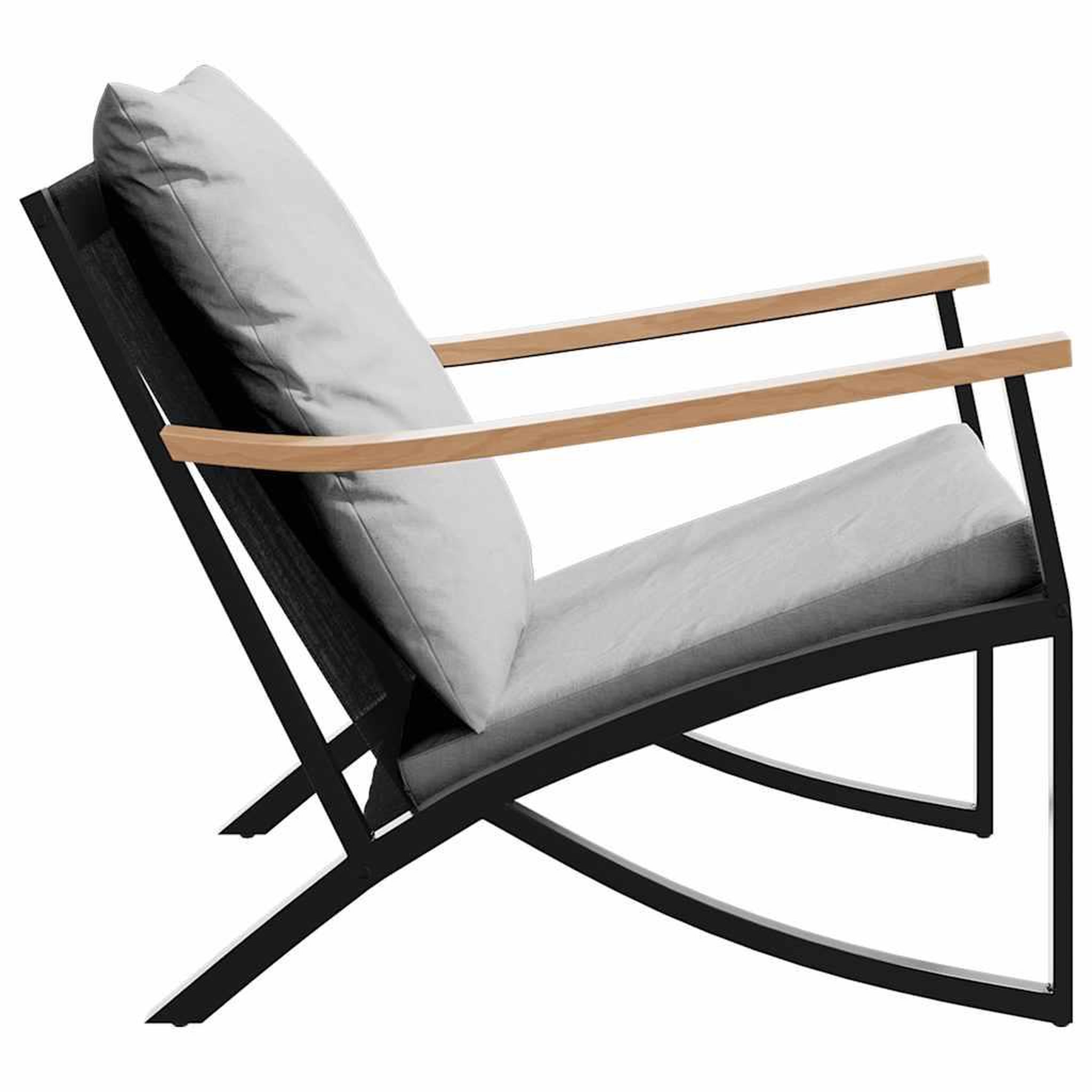 Voir la diapositive 5 : VIDAXL Ensemble de meubles de balcon 4 pcs avec coussins acier noir