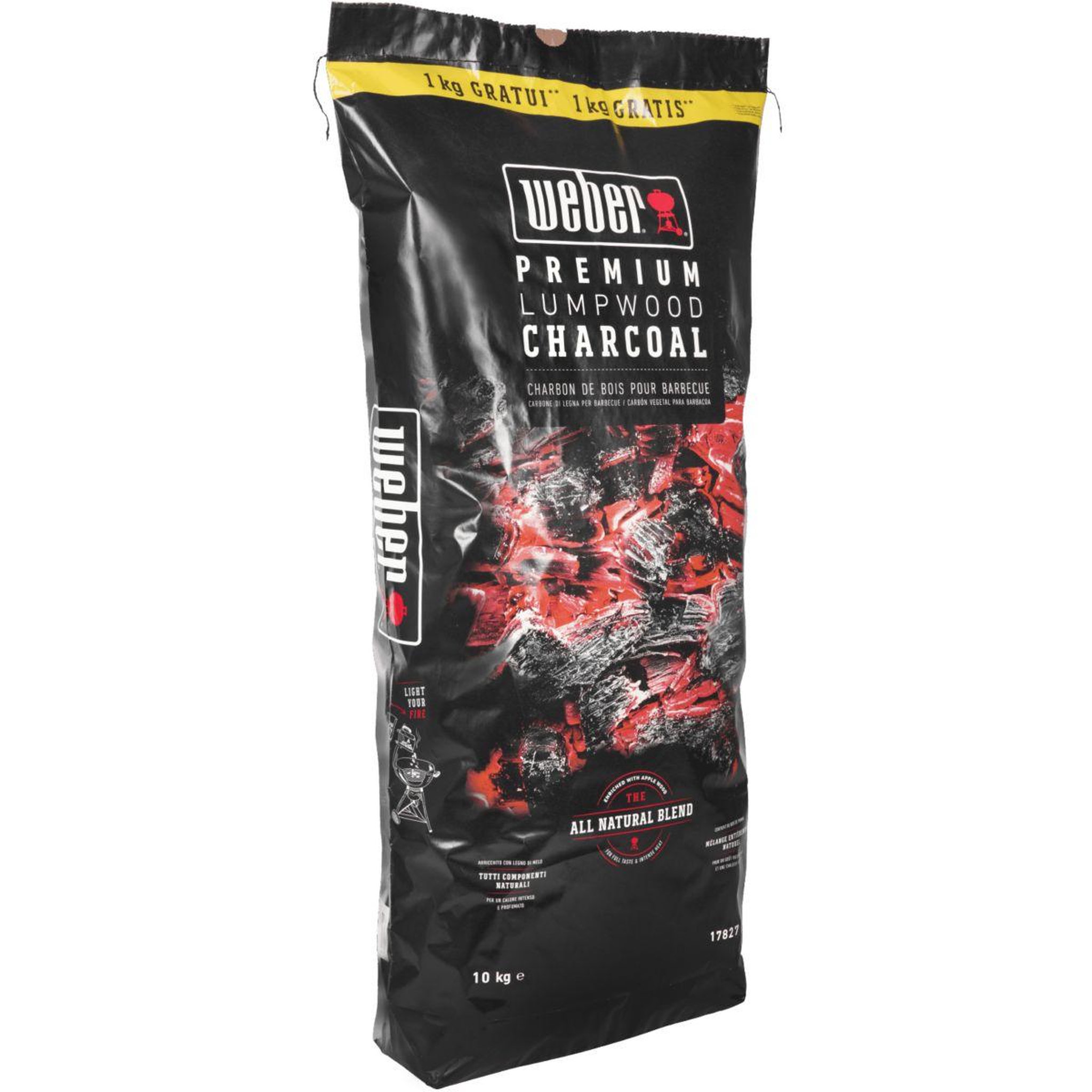 Voir la diapositive 2 : Weber Charbon de bois 10kg dont 1kg gratuit de charbon de bois