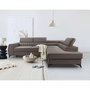Voir la diapositive 1 : BEST MOBILIER Aneta - canapé d'angle droit 5 places - convertible avec coffre et têtières - en velours