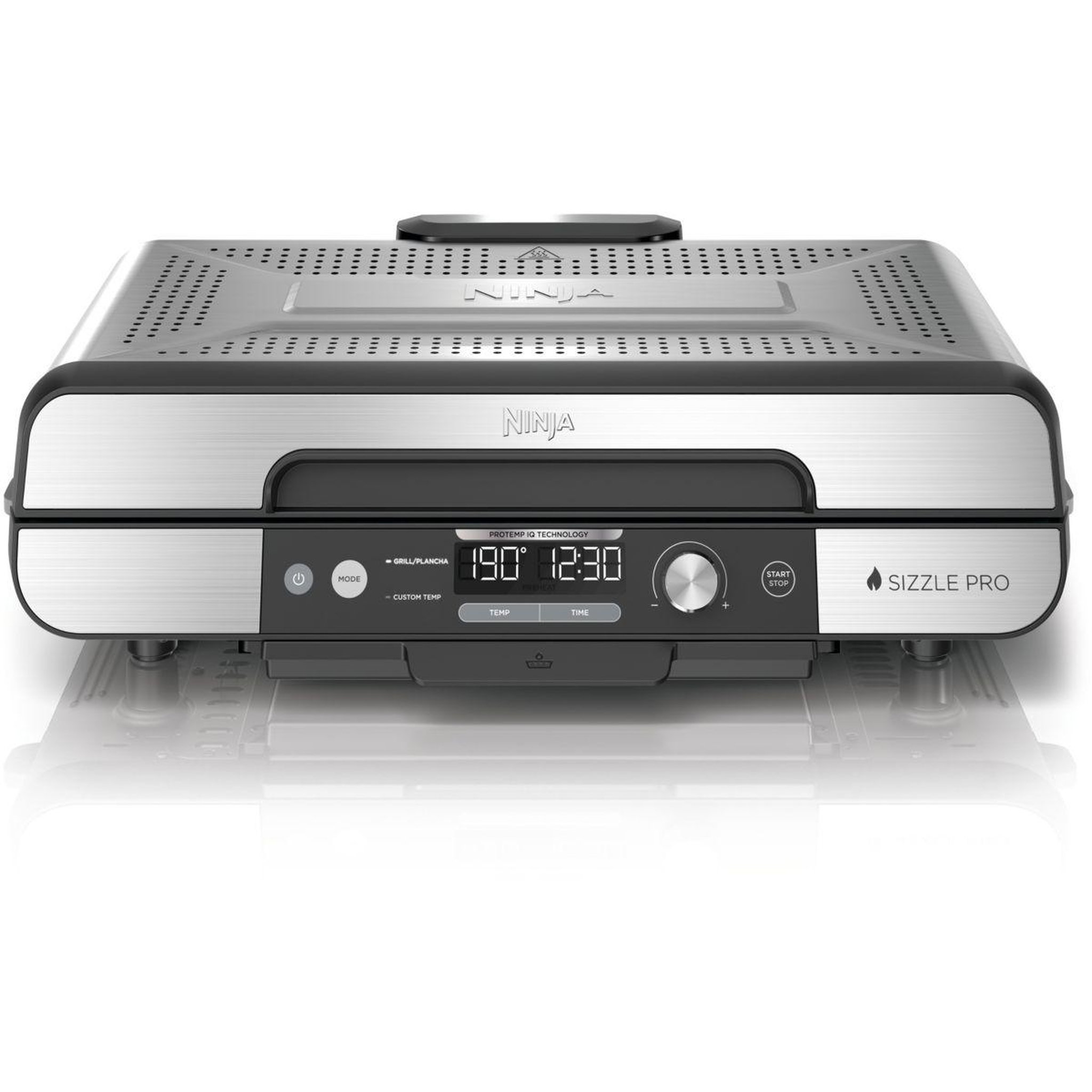 NINJA Plancha électrique GX101EU gris grill/plancha intérieurXL à poser, 47x24.7 cm