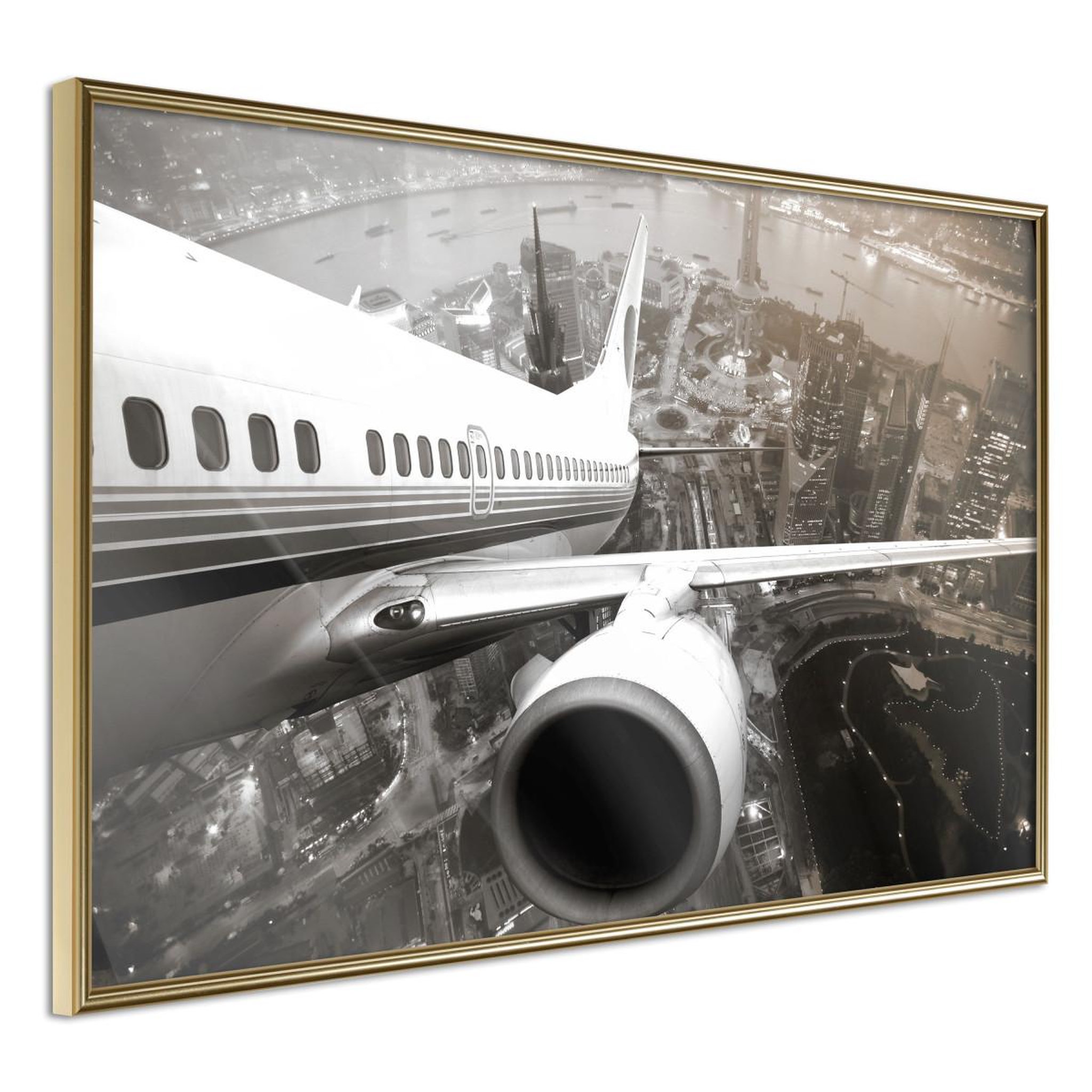 Paris Prix Affiche murale encadrée  plane wing