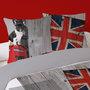 Voir la diapositive 2 : Dourev Housse de couette 240x220 DOG IN LONDON + 2 taies 100% coton